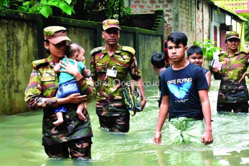 Korban Meninggal Akibat Banjir Bangladesh Meningkat Menjadi 52
