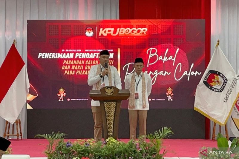 Rudy Susmanto sampaikan pesan Prabowo dalam pendaftaran Pilkada