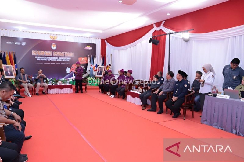 Anggota Bawaslu RI Herwyn J.H. Malonda di Kantor KPU Provinsi Bangka Belitung, Kamis (29/8/2024). ANTARA/HO-Bawaslu RI