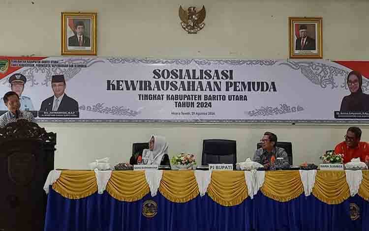 Pj Bupati Barito Utara Harapkan Sosialisasi Kewirausahaan Pemuda Tingkatkan Pengetahuan