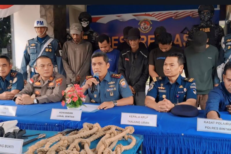Tujuh Terduga Pelaku Pencurian Kapal Ditangkap di Bintan