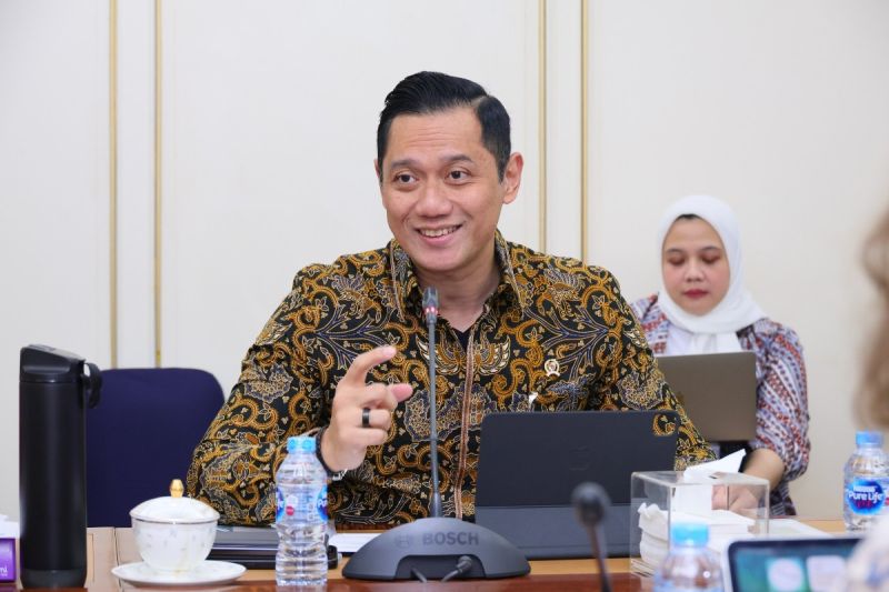 Menteri Agraria dan Tata Ruang/Kepala Badan Pertanahan Nasional (ATR/BPN) Agus Harimurti Yudhoyono (AHY). ANTARA/HO - Kementerian ATR/BPN