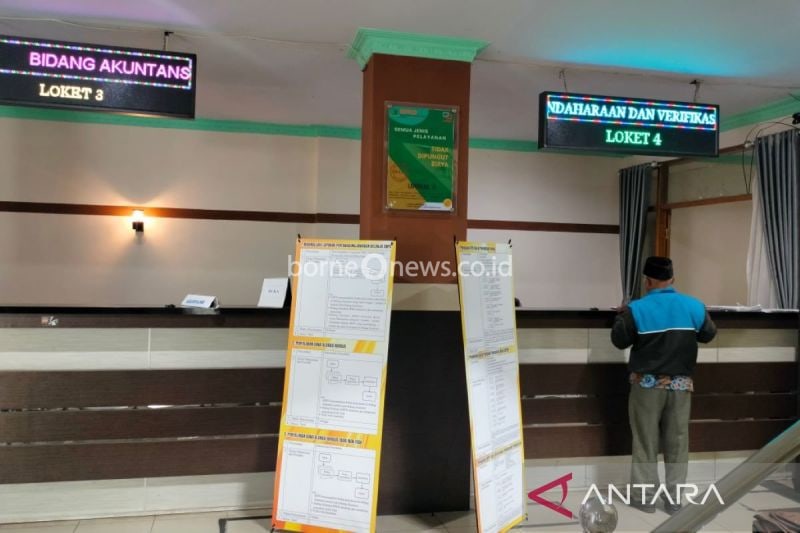 Loket pembayaran PAD dan retribusi daerah di Pemkab Rejang Lebong, Bengkulu. ANTARA/dok/Nur Muhamad
