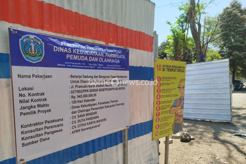 Pembangunan Panggung Ekonomi Kreatif Ponorogo Dimulai, Dukungan Kemenparekraf