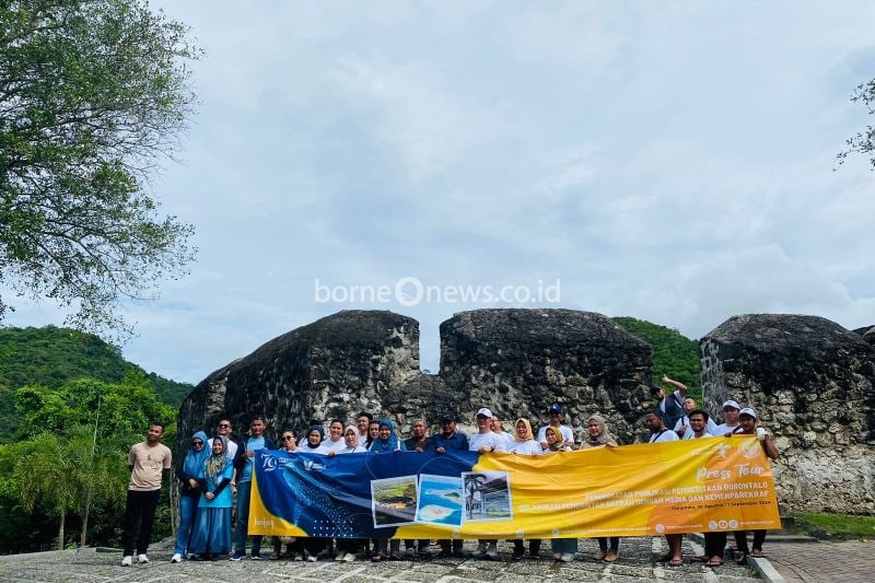 Dinas Kominfo dan Statistik Provinsi Gorontalo mendampingi kegiatan press tour dari Kementerian Pariwisata dan Ekonomi Kreatif (Kemenparekraf) RI di obyek wisata Botubarani, Kecamatan Kabila Bone, Bone Bolango, pada Sabtu (31/8). (ANTARA/HO-Diskominfotik Provinsi Gorontalo)
