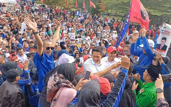 Nadalsyah-Supian Hadi Deklarasi di Taman Kota Sampit, Serukan Pemerataan Pembangunan Kalteng
