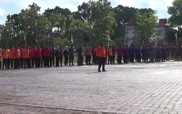 Pemkab Sukamara Laksanakan Apel Gelar Pasukan dan Sarpras Siaga Karhutla