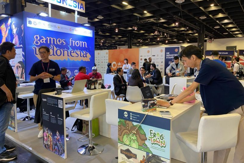 Salah satu peserta asal Indonesia dalam pameran Gamescom 2024 yang dihelat di Cologne, Jerman pada 21-25 Agustus 2024. (ANTARA/HO-Kemendag)
