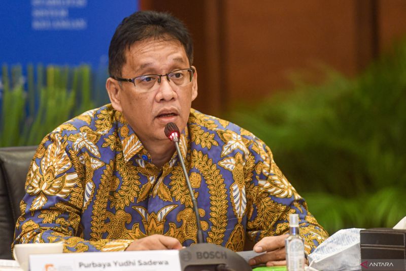 Ketua Dewan Komisioner LPS Purbaya Yudhi Sadewa menyampikan hasil rapat Komite Stabilitas Sistem Keuangan (KSSK) I Tahun 2024 di kantor Kementerian Keuangan, Jakarta, Selasa (30/1/2024). ANTARA FOTO/Muhammad Adimaja/tom