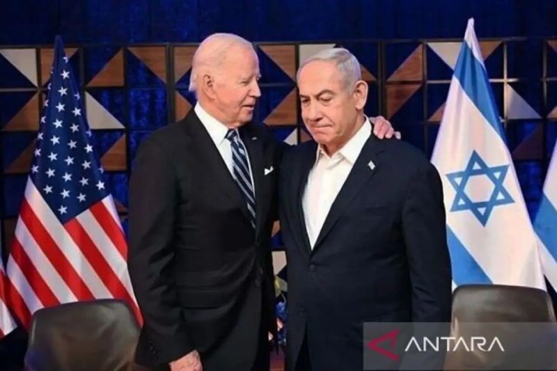 Presiden Amerika Serikat Joe Biden (kiri) dan Perdana Menteri Israel Benjamin Netanyahu (kanan). (ANTARA/Anadolu/aa.)