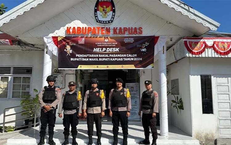 Operasi Mantap Praja Telabang 2024, Polres Kapuas Amankan Kantor KPU