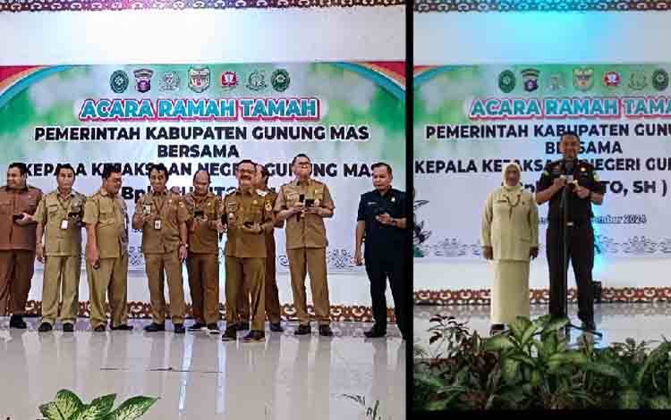 Kedatangan Kajari Gunung Mas yang Baru Disambut dengan Nyanyian dari Pj Bupati