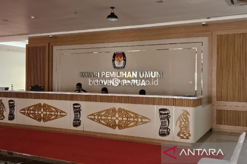 Suasana kantor KPU di Provinsi Papua,Kota Jayapura. (ANTARA/Qadri Pratiwi)