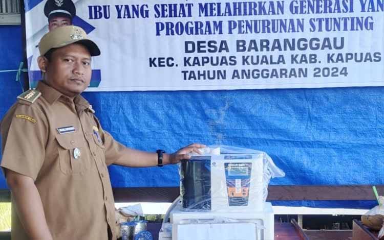 Camat Kapuas Dukung Desa Beranggau Tekan Angka Stunting