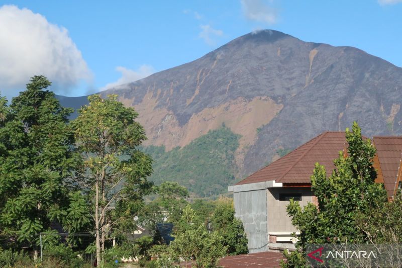 Hamparan padang sabana yang menghitam akibat kebakaran yang terjadi pada Bukit Anak Dara di Lombok Timur, Selasa (3/9/2024). (ANTARA/Sugiharto Purnama)