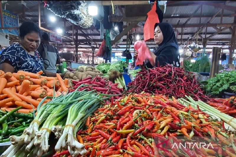 Suasana pasar tradisional Hamadi di Kota Jayapura, Papua. ANTARA/Qadri Pratiwi