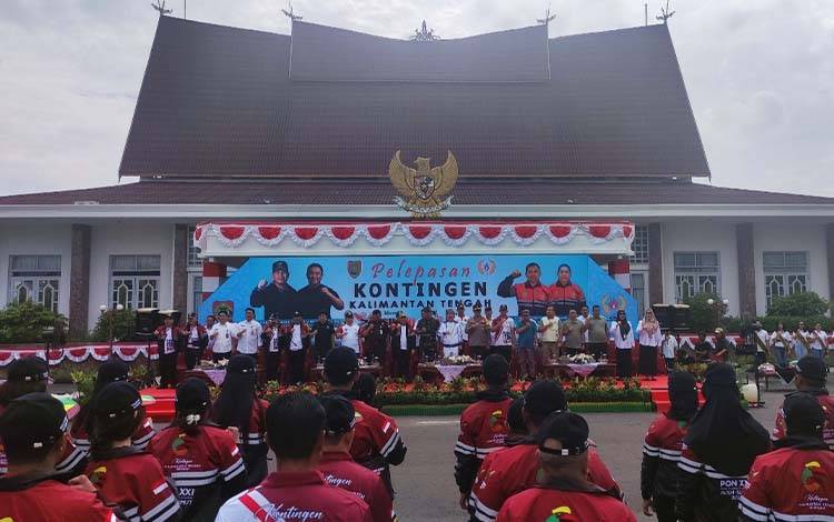 Lepas Kontingen Kalteng di PON XXI, Gubernur Kalteng Ingatkan Jaga Kesehatan