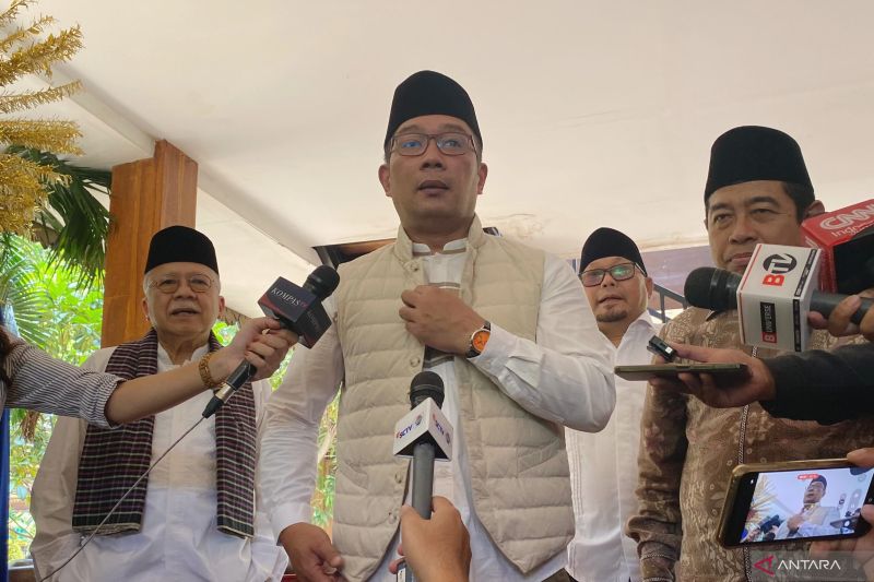 Salah satu calon gubernur pada Pilkada DKI 2024, Ridwan Kamil saat konferensi pers di UPK PBB Setu Babakan, Jakarta Selatan, Rabu (4/9/2024) ANTARA/Luthfia Miranda Putri