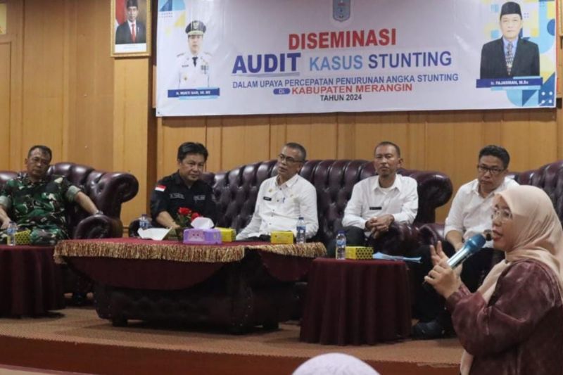 Pemkab Merangin gelar diseminasi audit stunting semester satu 2024 yang membahas penanganan stunting pada 11 balita dan dua ibu hamil KEK di 12 kecamatan, Rabu (4/9/2024). ANTARA/HO-Diskominfo Merangin
