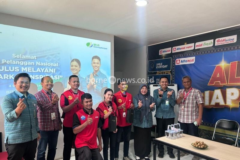 BPJS Ketenagakerjaan Cabang Maluku mengunjungi mitra kerja yang telah mempekerjakan difabel di Alfamidi dan Rumah Sakit Hative, di momentum Hari Pelanggan Nasional tahun 2024. di Ambon, Rabu (4/9/2024). ANTARA/HO-BPJS Ketenagakerjaan Maluku.