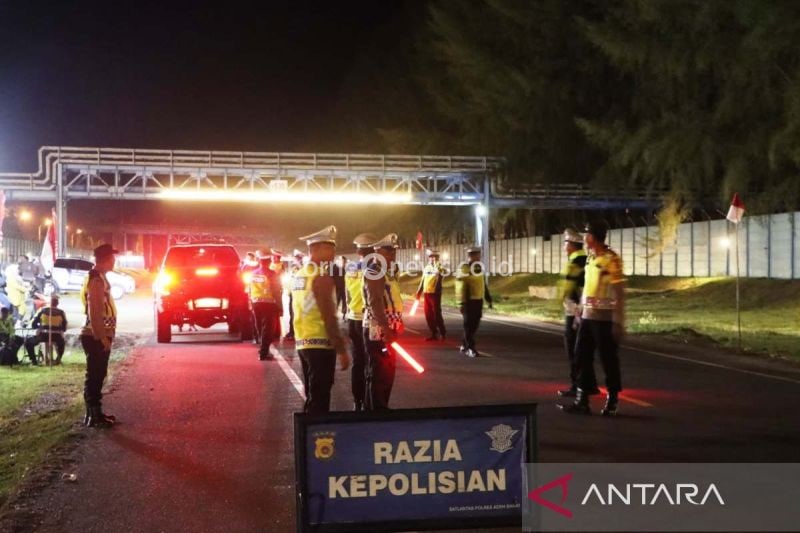 Razia Polres Aceh Barat dan Nagan Raya Jaga Kamtibmas PON XXI