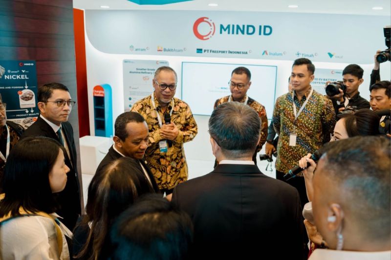 MIND ID pamerkan proyek hilirisasi ekosistem EV dalam gelaran The 7th ICEF 2024. ANTARA/HO - MIND ID