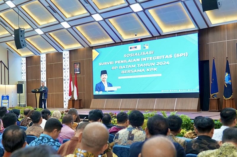 Sosialisasi Survei Penilaian Integritas (SPI) BP Batam Tahun 2024 bersama KPK di Batam, Rabu. (ANTARA/HO-BP Batam)