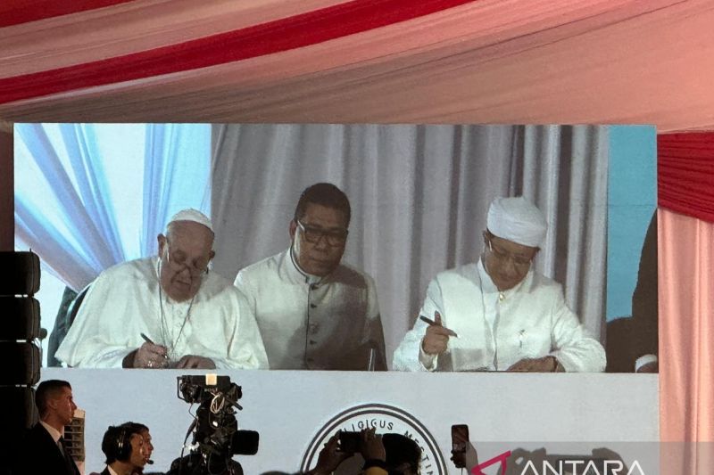 Paus Fransiskus dan Imam Besar Tandatangani Deklarasi Istiqlal 2024
