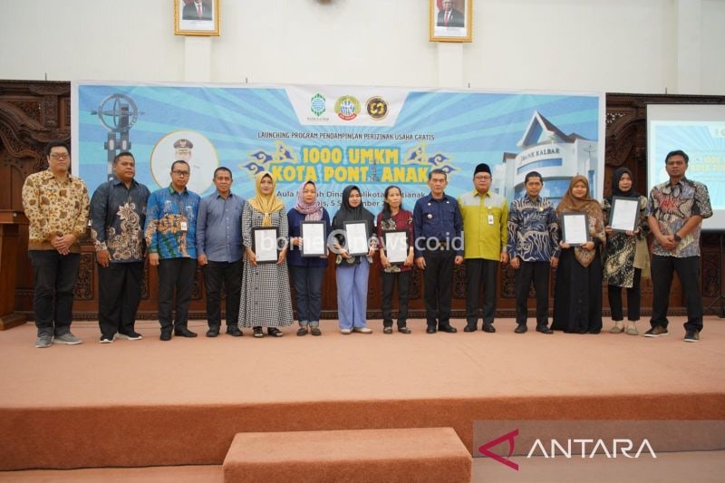 Peluncuran Program Pendampingan Perizinan Usaha Gratis bagi 1.000 UMKM di Aula Rumah Jabatan Wali Kota Pontianak, Kamis (5/9/2024). (ANTARA/Dedi)