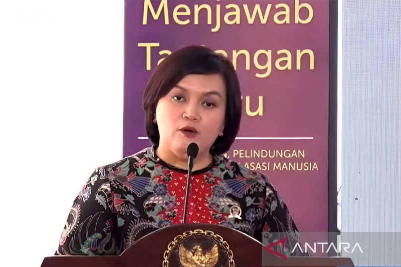 Tangkapan layar - Ketua Komisi Nasional Hak Asasi Manusia (Komnas HAM) RI Atnike Nova Sigiro. ANTARA/Fath Putra Mulya/am.