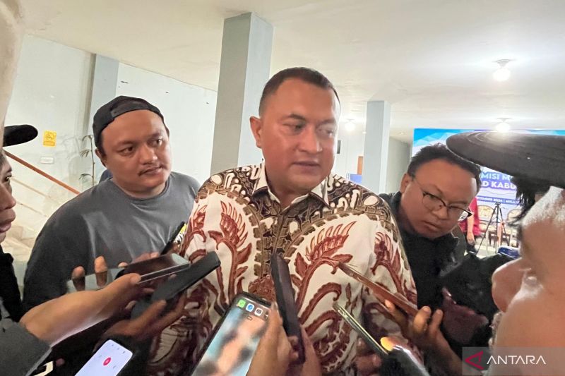 Bakal Calon Bupati Bogor dari Partai Gerindra Rudy Susmanto di Bojonggede Kabupaten Bogor, Jawa Barat. (ANTARA/M Fikri Setiawan)