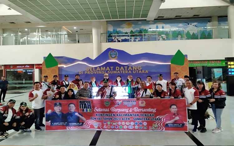 Kontingen Kalteng Tiba di Medan Sumut dan Siap Ramaikan PON XXI