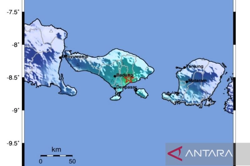 Gempa Bumi Magnitudo 4,9 Guncang Bali, Tidak Berpotensi Tsunami