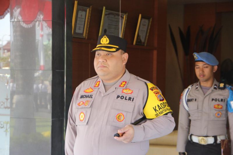 Kapolres Bantul AKBP Michael R Risakotta di Kabupaten Bantul Daerah Istimewa Yogyakarta. ANTARA/HO/Humas Polres Bantul