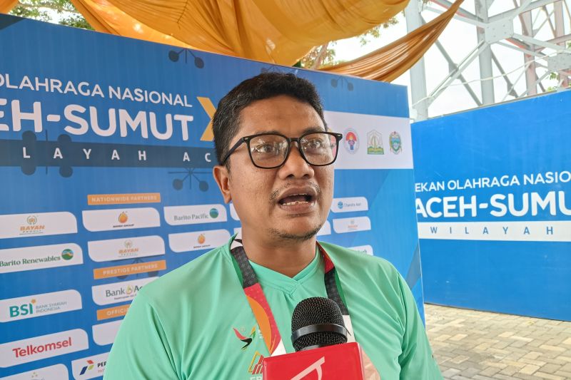Presiden Juri Cabang Olahraga Panjat Tebing PON XXI Aceh-Sumut Anugrah Agung Karokaro. (ANTARA/Zuhdiar Laeis)