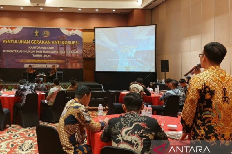 Kemenkumham Sumsel Gelar Penyuluhan Antikorupsi di Lapas dan Rutan