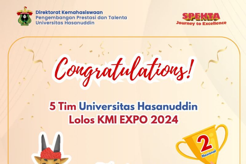 Flyer kelolosan 5 tim Unhas berlaga di ajang KMI Expo di Kendari, Sultra, 23-25 Oktober 2024.ANTARA/HO-Unhas