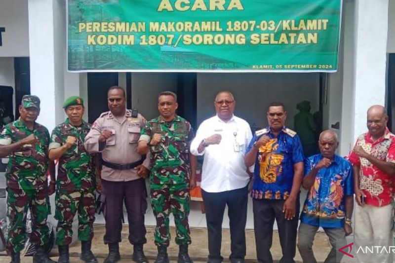 Bupati Sorong Selatan Resmikan Koramil Klamit untuk Pertahanan Wilayah