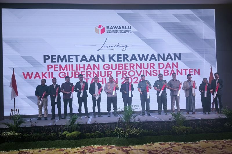 Peluncuran Pemetaan Kerawanan Pemilihan Gubernur dan Wakil Gubernur Provinsi Banten tahun 2024 di Serang, Selasa (10/9/2024). ANTARA/Devi Nindy