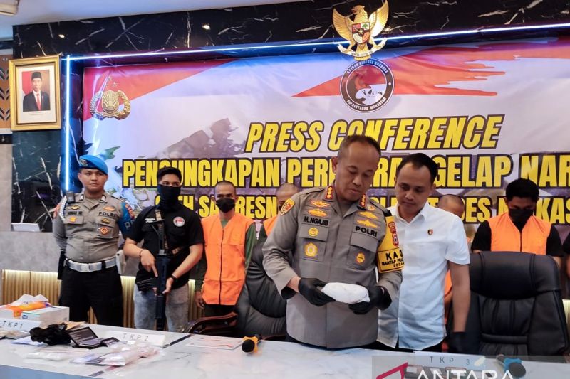 Polrestabes Makassar Ungkap Jaringan Narkoba dengan 1,184 Kg Sabu
