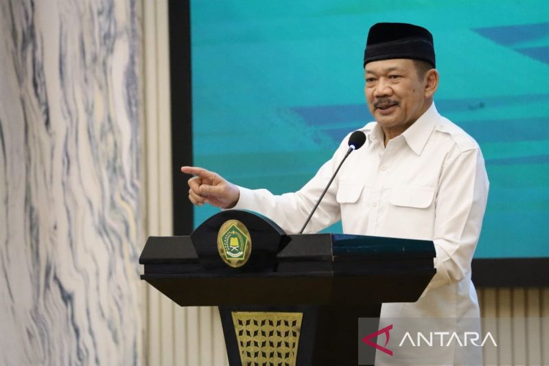 Head of the National Alms Agency (Baznas), Noor Achmad, at the launch of the Learning-Ready Madrasah program in Jakarta on Monday (September 9, 2024). The program will target one thousand madrasahs, with each receiving Rp25 million to renovate classrooms and sanitation facilities, he said. (ANTARA/HO-Baznas RI)