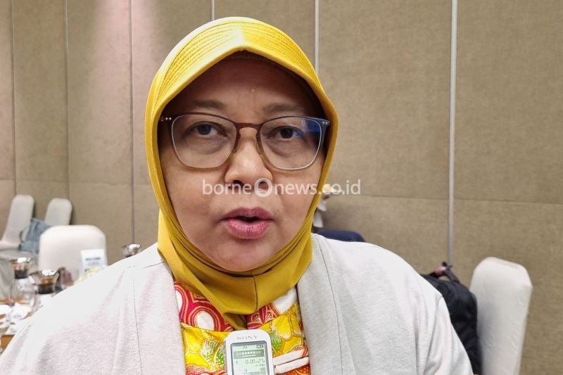 Asisten Deputi Pengarusutamaan Gender Bidang Sosial dan Budaya KemenPPPA Eko Novi Ariyanti dalam diskusi bertajuk "Rencana Aksi Nasional Gender dan Perubahan Iklim", di Jakarta, Selasa (10/9/2024). (ANTARA/Anita Permata Dewi)