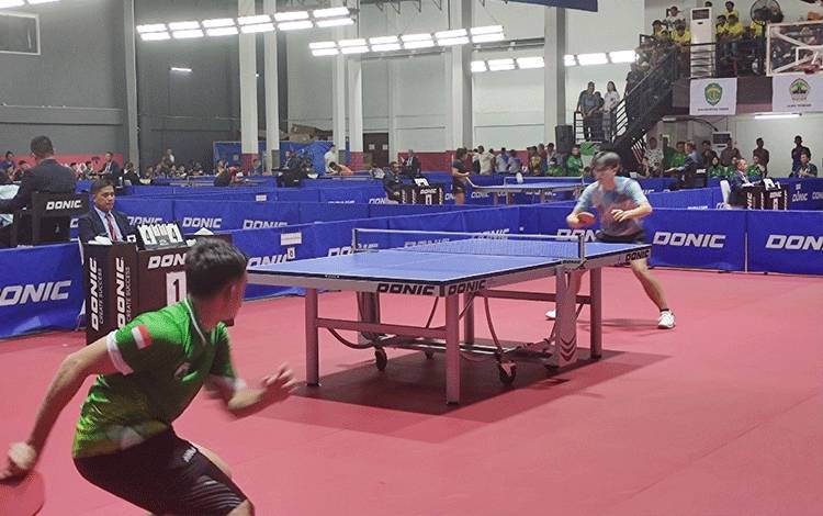 Bermain Sengit, Tenis Beregu Kalteng Belum Mampu Tumbangkan Lampung