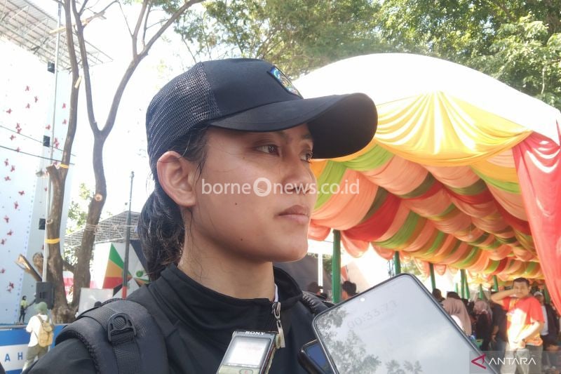 Atlet panjat tebing Desak Made Rita Kusuma Dewi di Stadion Harapan Bangsa, Banda Aceh, Selasa (10/9/2024). ANTARA/Dewa Ketut Sudiarta Wiguna
