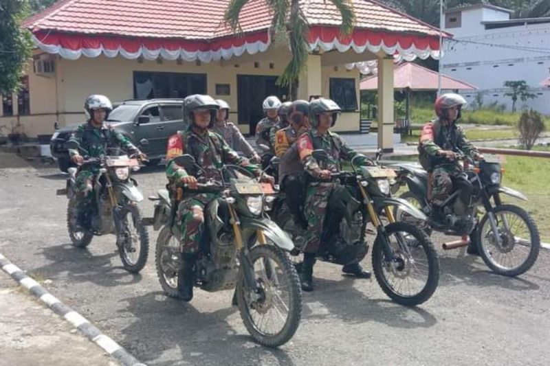 Kodim 1427/Pasangkayu di Provinsi Sulawesi Barat (Sulbar) menggelar patroli menjaga Kamtibmas terkait pelaksanaan Pilkada 27 November 2024, di Mamuju, Selasa (10/9/2024) ANTARA Foto/HO Humas Kodim Pasangkayu