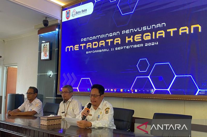 Pemerintah Provinsi Kalimantan Selatan melalui Dinas Komunikasi dan Informatika (Diskominfo) setempat menggandeng Badan Pusat Statistik untuk meninkatkan kualitas metadata yang diwujudkan dalam program pendampingan penyusunan metadata. (FOTO.ANTARA-HO/IST/Diskominfokalsel)