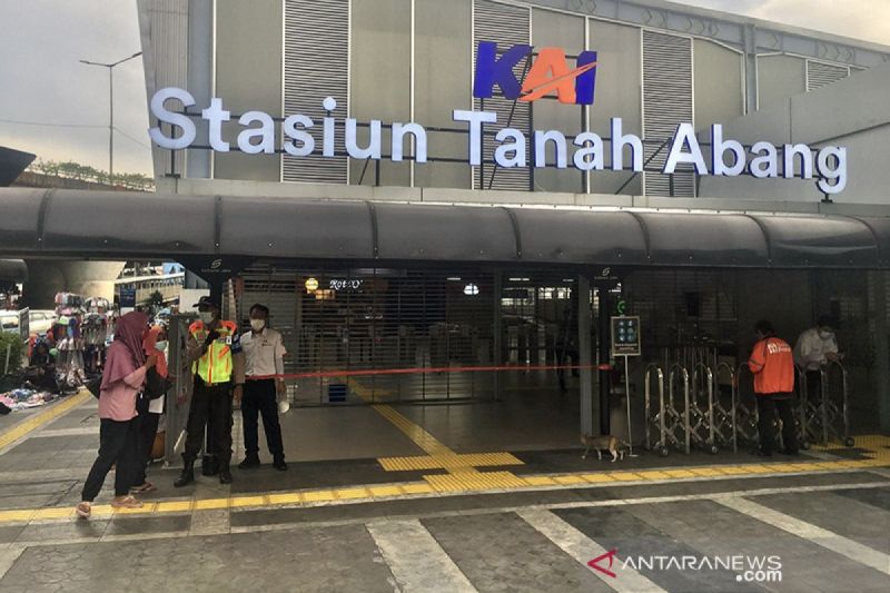 Stasiun Tanah Abang, Jakarta Pusat. ANTARA/Abdu Faisal/am