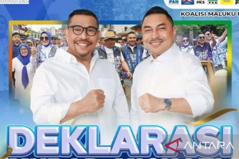 Deklarasi calon gubernur Maluku Murad-Michael pada 11 September 2024 (Antara/HO-Tim pemenangan)