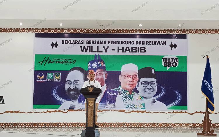 Deklarasi Pendukung Willy-Habib Pertama Kali Dilaksanakan di Gunung Mas