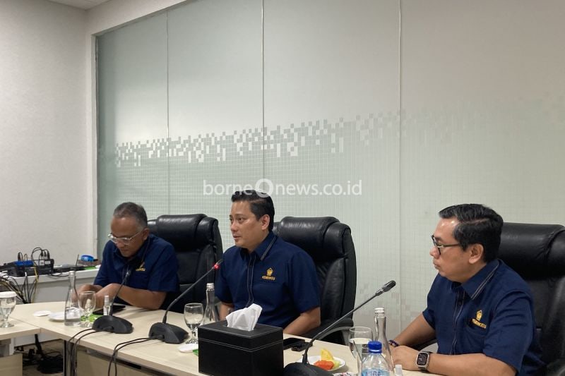 Wakil Menteri Keuangan II Thomas Djiwandono saat media briefing di kantor Kementerian Keuangan di Jakarta, Rabu (11/9/2024). ANTARA/Imamatul Silfia.